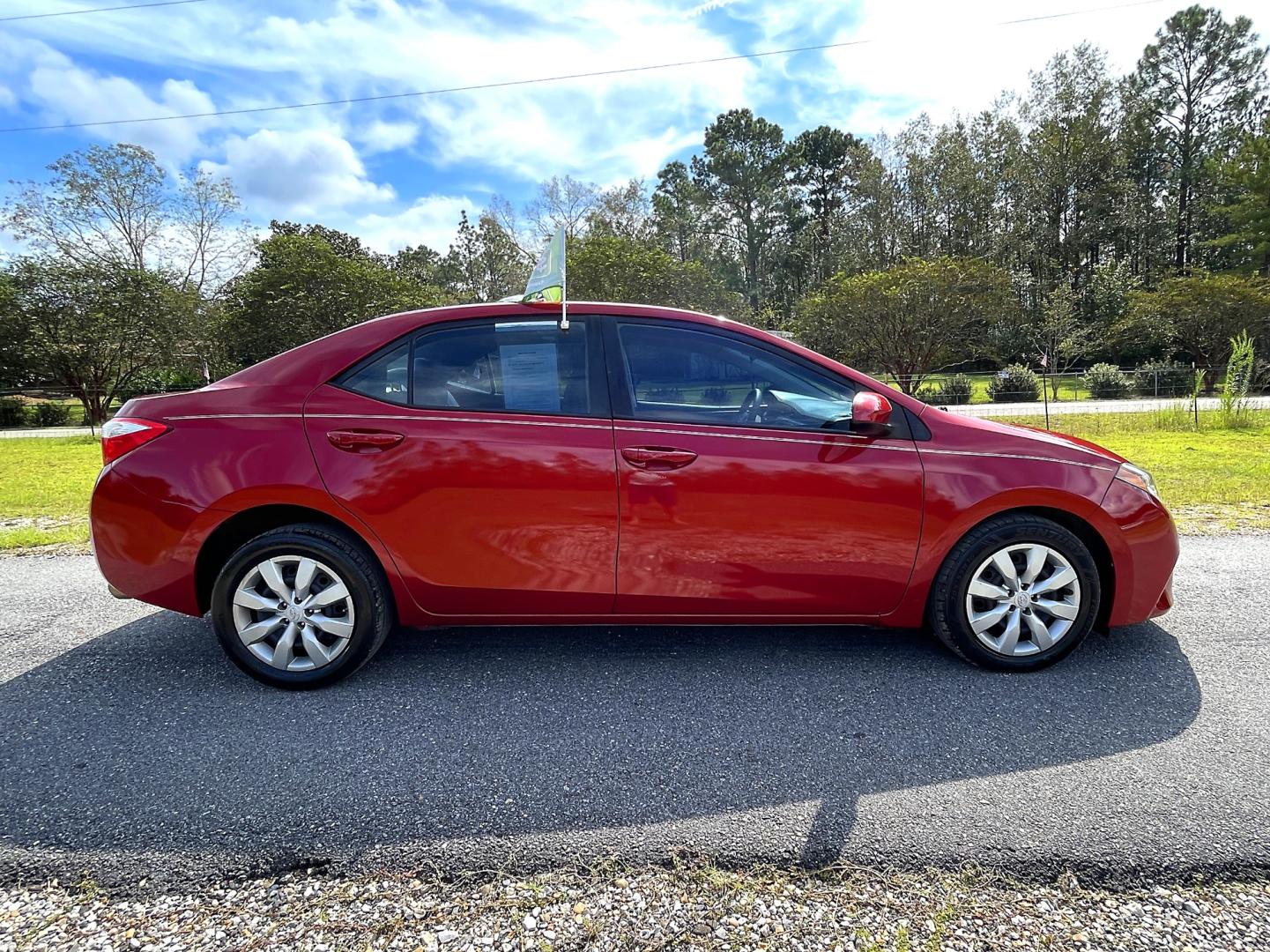 2014 Red Toyota Corolla L 4-Speed AT (2T1BURHE5EC) with an 1.8L L4 DOHC 16V engine, 4-Speed Automatic transmission, located at 18001 Kellogg Rd, Saucier, MS, 39574, (228) 832-1441, 139.421463, -76.641457 - ""GREAT PRICE!! "" 2014 TOYOTA COROLLA LE All you need is proof of income, proof of residence, valid drivers license and insurance! No credit check ever!! Only $995 DN - or buy it outright for $8,395. – TOYOTA Strong! - 1.8L DOHC 16V – Runs GREAT - Just Serviced! – CARFAX Great Value! - Photo#2