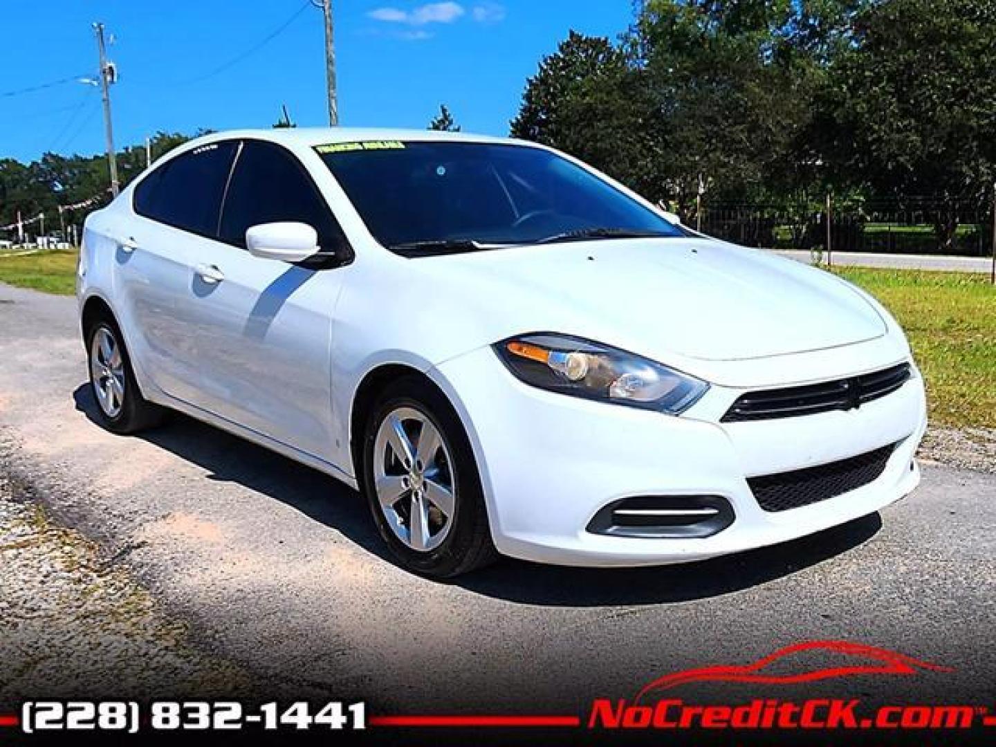 2016 White /Gray Dodge Dart SXT Sedan 4D (1C3CDFBA4GD) with an 2.0L L4 DOHC 16V TURBO engine, Automatic, 6-Spd transmission, located at 18001 Kellogg Rd, Saucier, MS, 39574, (228) 832-1441, 139.421463, -76.641457 - Photo#1