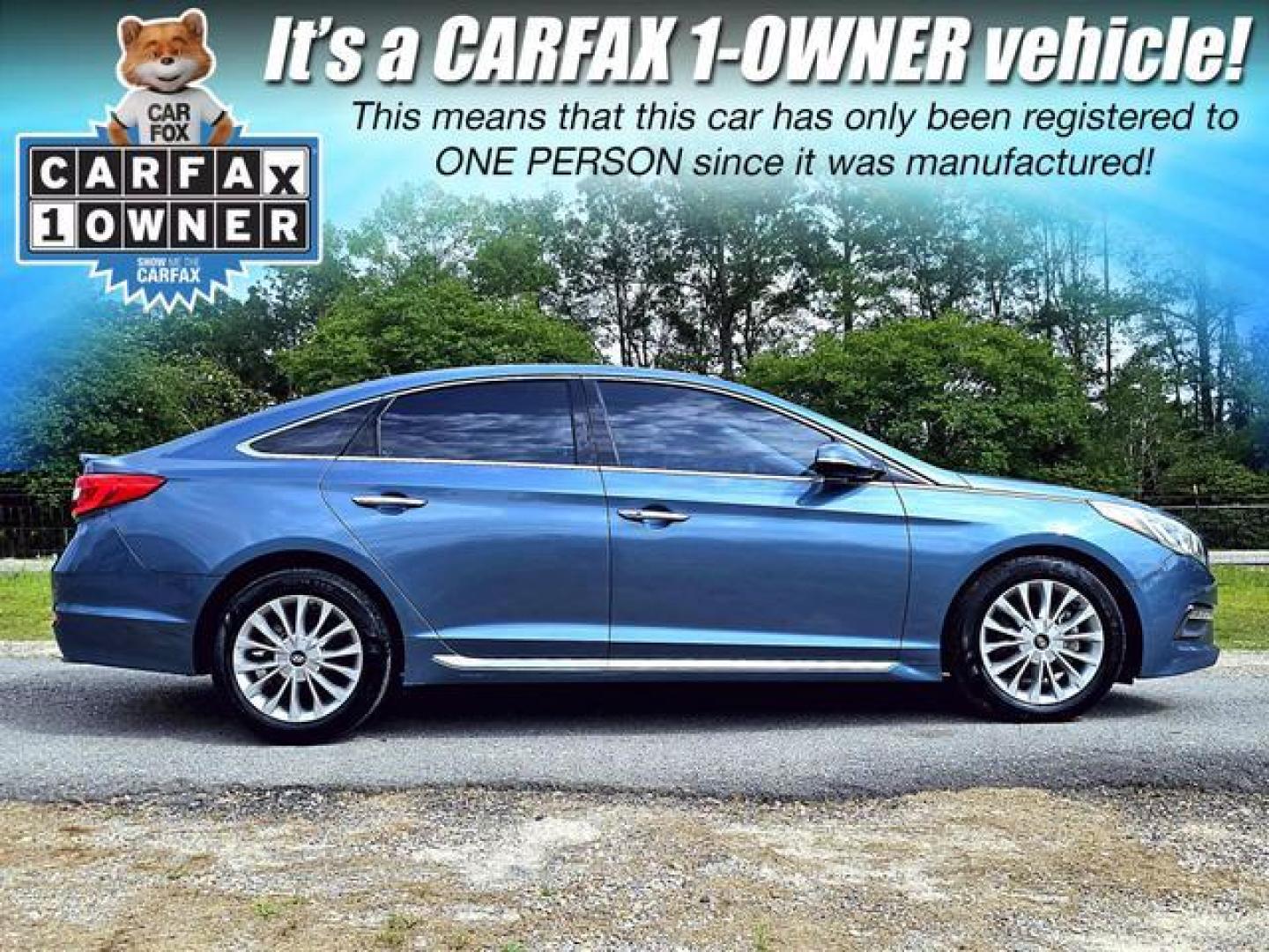 2015 Blue /Beige Hyundai Sonata Limited Sedan 4D (5NPE34AF6FH) with an 2.4L L4 DOHC 16V engine, Auto, 6-Spd w/Shiftronic and Drive Mode Select transmission, located at 18001 Kellogg Rd, Saucier, MS, 39574, (228) 832-1441, 139.421463, -76.641457 - Photo#3