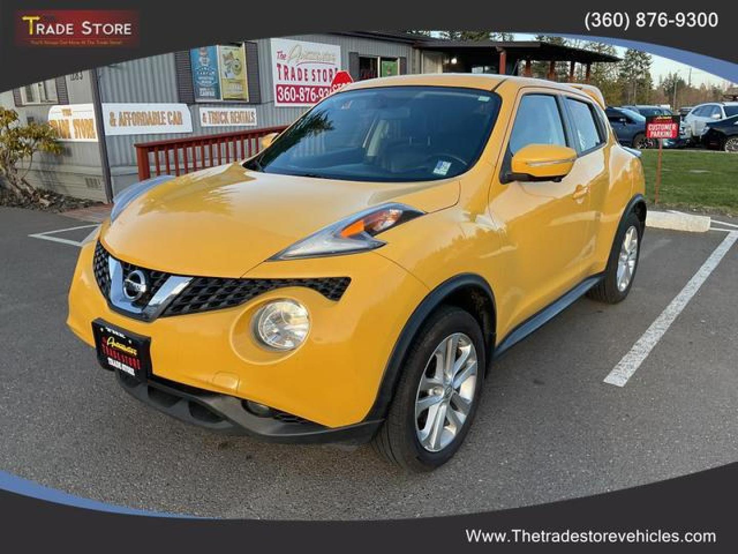 2015 Yellow /Black Nissan JUKE SL Sport Utility 4D (JN8AF5MV6FT) , Automatic, CVT w/Xtronic transmission, located at 18001 Kellogg Rd, Saucier, MS, 39574, (228) 832-1441, 39.421459, -76.641457 - **Dealer Statement: The Trade Store offers the nicest previously owned inventory you'll find of cars, vans, trucks and more. We offer many banks, credit unions and special financing options to fit your needs regardless of your credit, as well as sourcing of specific vehicles for qualified custom - Photo#0