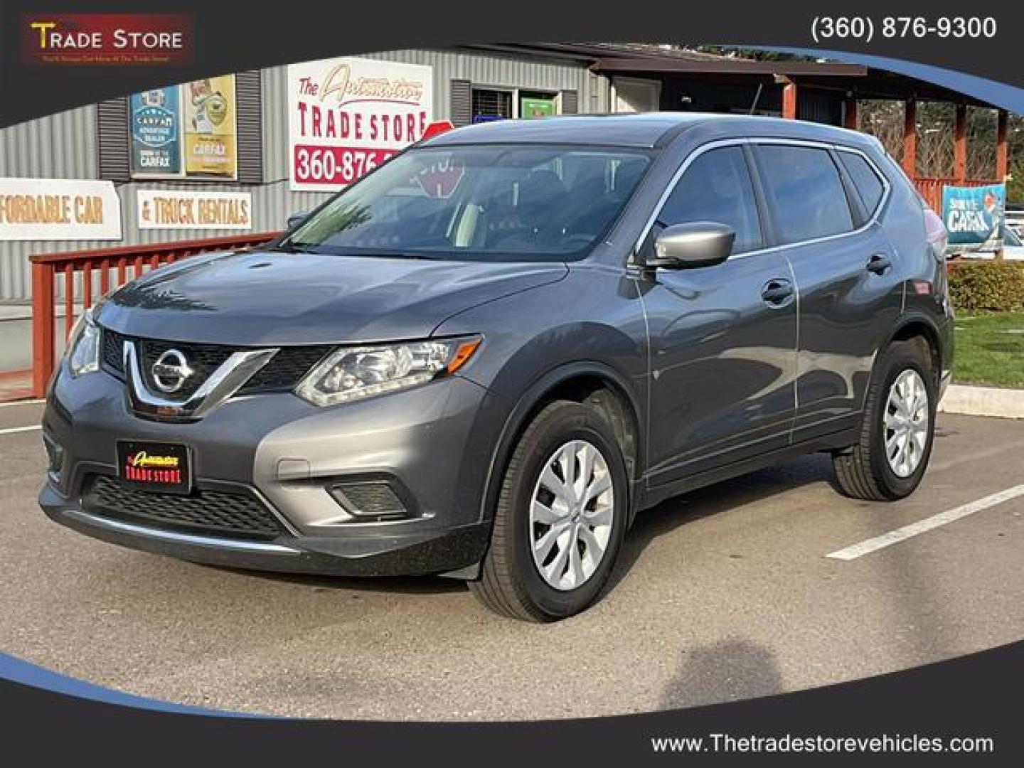 2016 Gray /Black Nissan Rogue S Sport Utility 4D (KNMAT2MV8GP) , Auto, CVT Xtronic transmission, located at 18001 Kellogg Rd, Saucier, MS, 39574, (228) 832-1441, 39.421459, -76.641457 - Photo#0