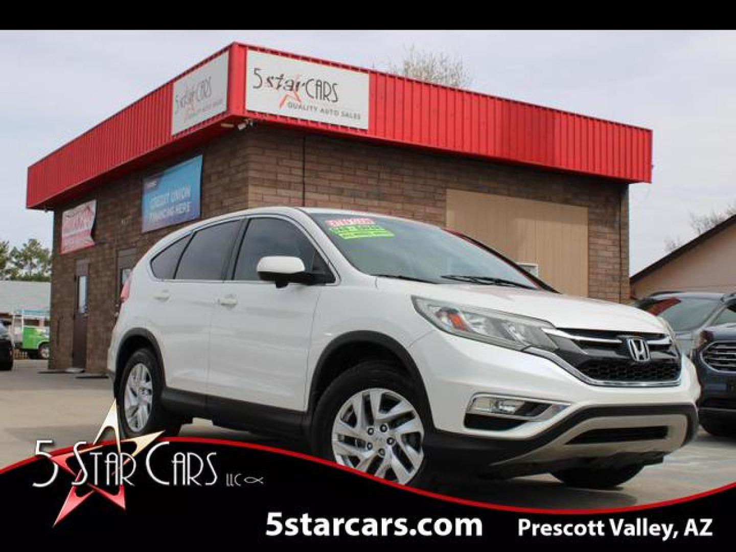 2015 White /Beige Honda CR-V EX Sport Utility 4D (5J6RM4H52FL) , Automatic, CVT transmission, located at 18001 Kellogg Rd, Saucier, MS, 39574, (228) 832-1441, 39.421459, -76.641457 - Photo#0