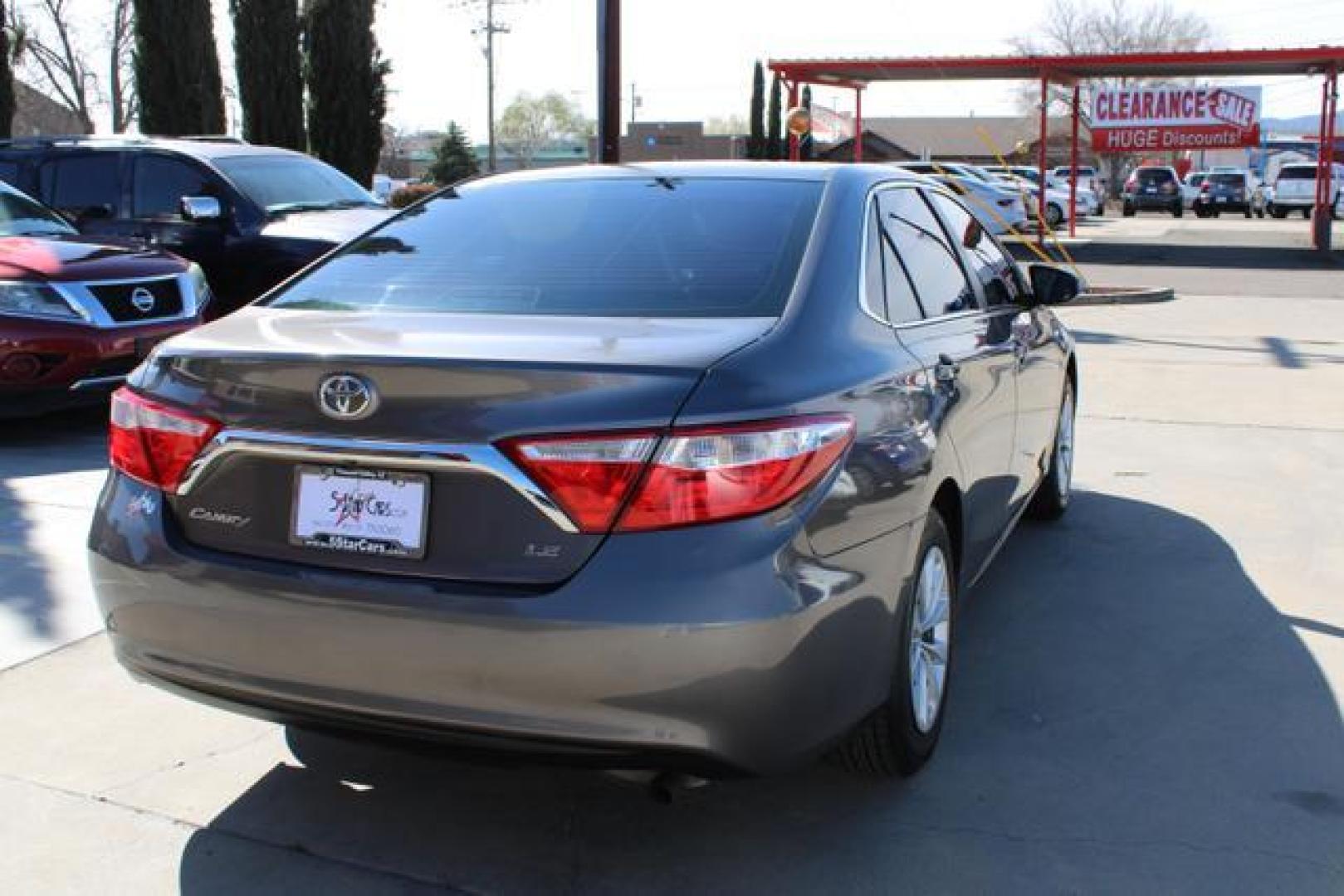 2015 Gray /Gray Toyota Camry LE Sedan 4D (4T1BF1FK1FU) , Automatic, 6-Spd transmission, located at 18001 Kellogg Rd, Saucier, MS, 39574, (228) 832-1441, 39.421459, -76.641457 - ~ TEXT or CALL 928 775 5O6O ~ 5STARCARS .C0M ~** TWO OWNER AZ! ~ GAS SAVER! ~ SUPER NICE SEDAN!** GREAT CONDITION! WELL TAKEN CARE OF! ** Inspected - Tested - Professionally Serviced and Renewed!** READY for MANY MORE Years of Great Service!** Certified AutoCheck w/ No Accidents/No Issues!** 1000 - Photo#1