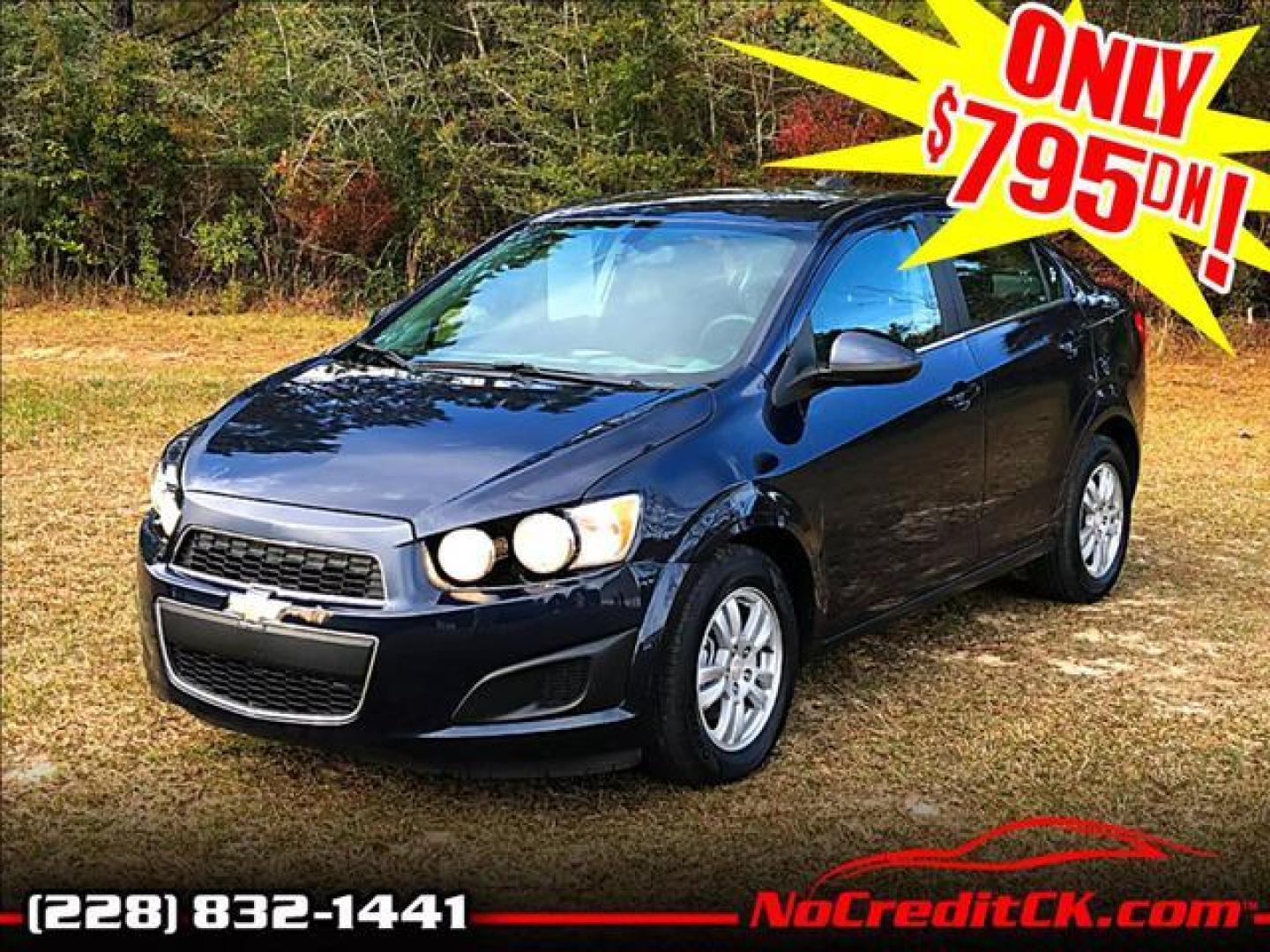 2015 Blue /Gray Chevrolet Sonic LT Sedan 4D (1G1JC5SH9F4) with an 1.8L L4 DOHC 24V engine, Automatic, 6-Spd transmission, located at 18001 Kellogg Rd, Saucier, MS, 39574, (228) 832-1441, 139.421463, -76.641457 - Photo#0